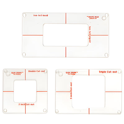 CRL Quik-Draw Mirror Outlet Hole Cutout Template Set