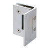 GEN544CH Geneva polished chrome wall-mount shower hinge for 5/16-1/2" tempered glass, solid brass, reversible 5 pivot