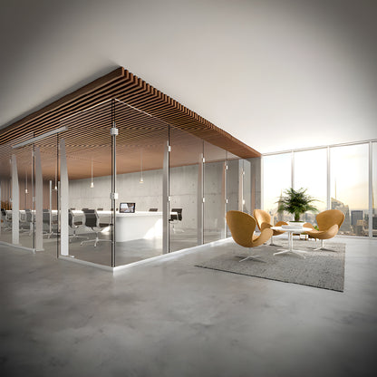 K60REKBS brushed 60in 316 stainless steel freestanding glass partition post with welded flange and glass fittings