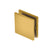 CRL Modern Gold Square Glass Clamp for Hole-in-Glass Fixed Panel