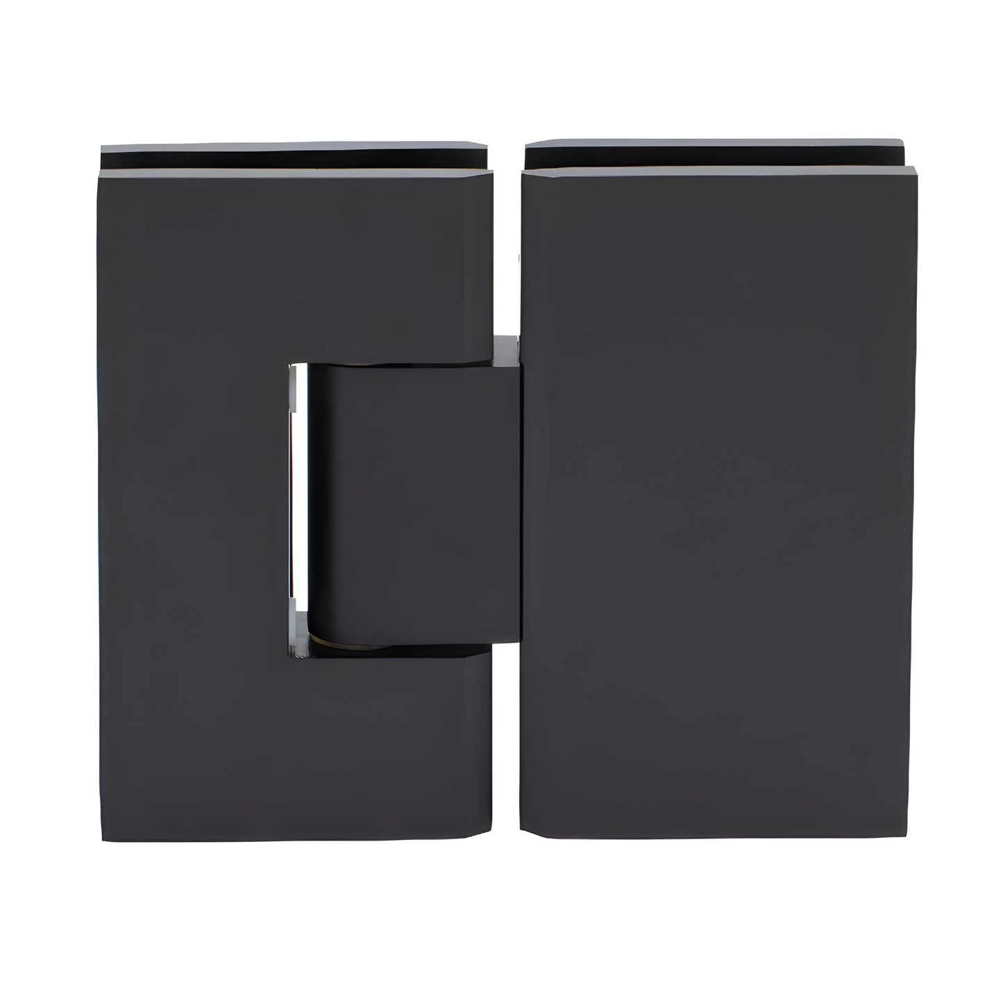Oil-rubbed bronze square glass-to-glass Vienna shower hinge (positive-close) SKU V1E7800RB