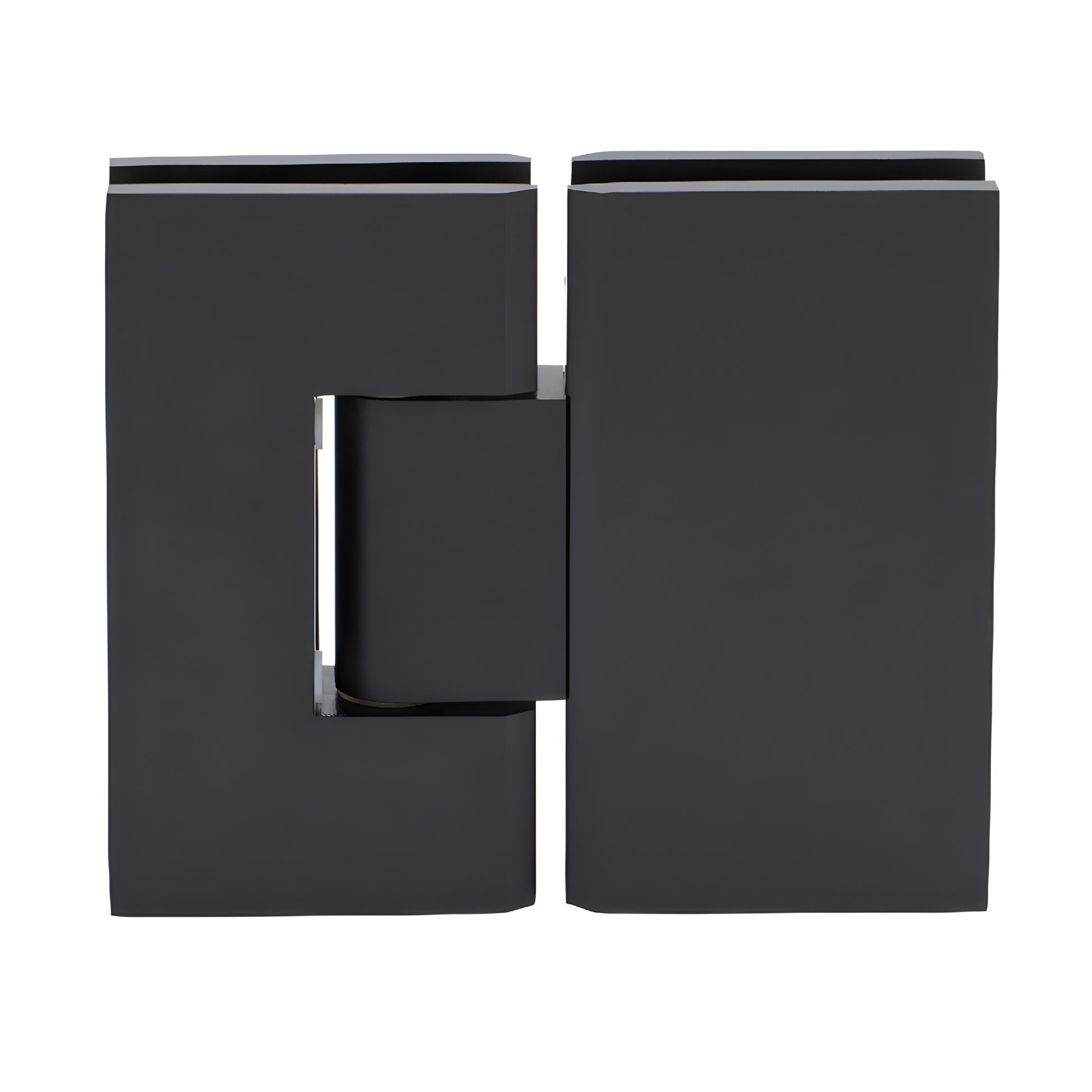 Oil-rubbed bronze square glass-to-glass Vienna shower hinge (positive-close) SKU V1E7800RB