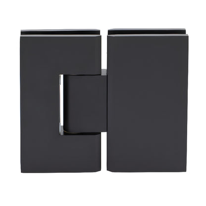 Oil-rubbed bronze square glass-to-glass Vienna shower hinge (positive-close) SKU V1E7800RB