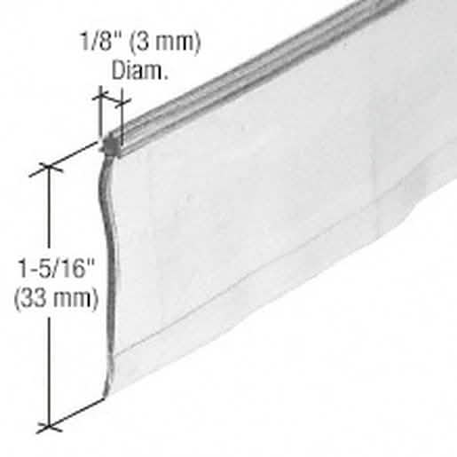 CRL 36" Clear Shower Door Vinyl Sweep with Star Tip for Maximum Water Protection