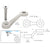 CRL Brushed Stainless Single Long-Arm Post-Mount Glass Spider Fitting