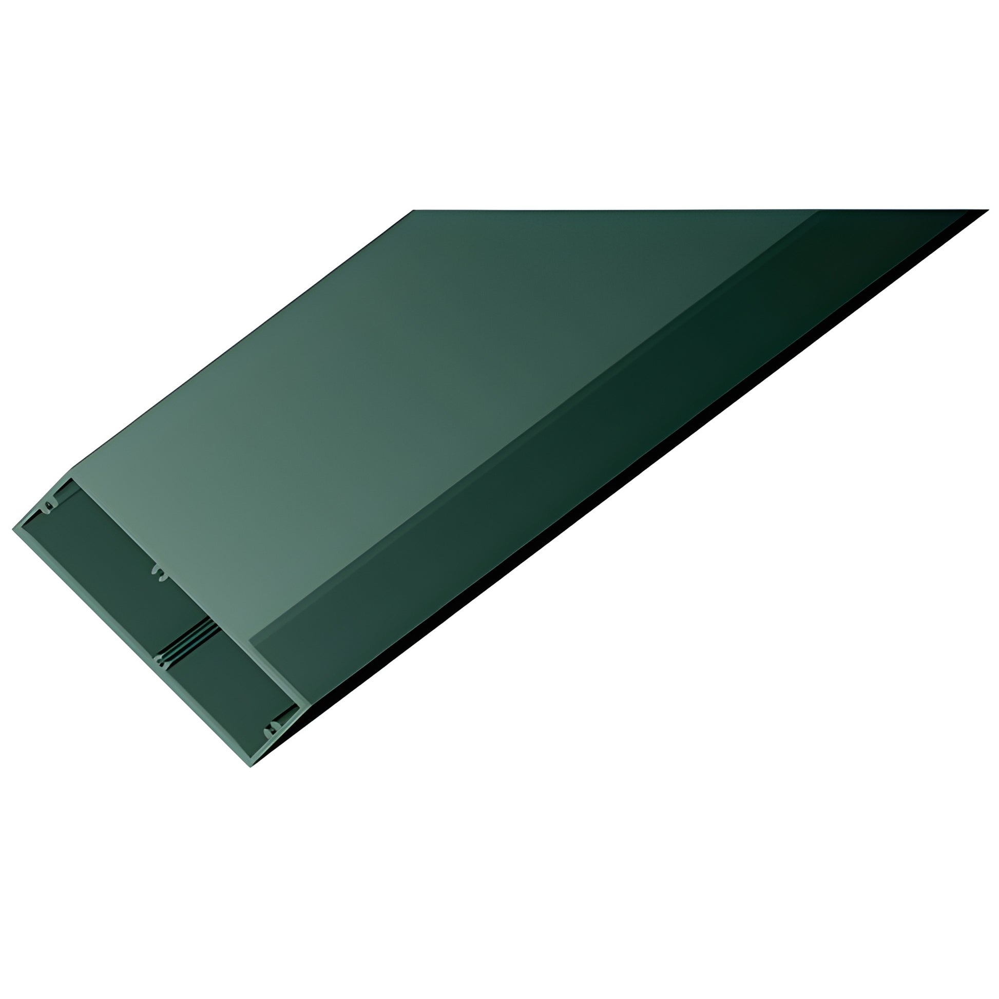 Green 2x12 extruded 20' aluminum architectural sunshade blade, 6063 T6 alloy (SKU AXRC2X12KNC)