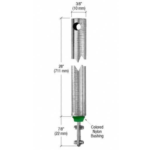 CRL 28" Tubular Spiral Tilt Window Balance with Green Bushing - Durable and Easy Installat