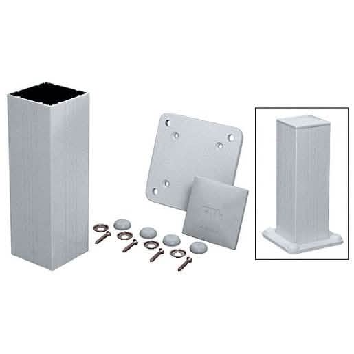 CRL Mill Standard 4"x4" Surface Mount 48" Long Post Kit for durable outdoor installations.