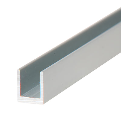 CRL Satin Anodized 1/4" Aluminum U-Channel for Glass (Single)