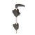 CRL 18 in Black Keyed Drop Bolt Lock for Door Security