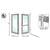 CRL-Blumcraft® Left-Hand Brushed Stainless Keyed Egress Handle