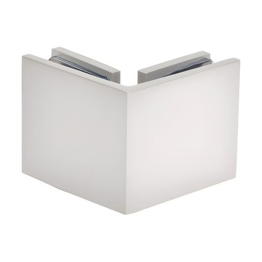 SGC90SN square 90 glass-to-glass clamp, satin nickel finish, solid brass, for 10-12mm frameless shower glass