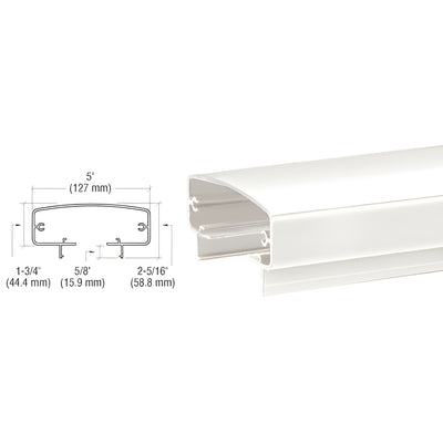 CRL Sky White 400 Series 241" Top Rail