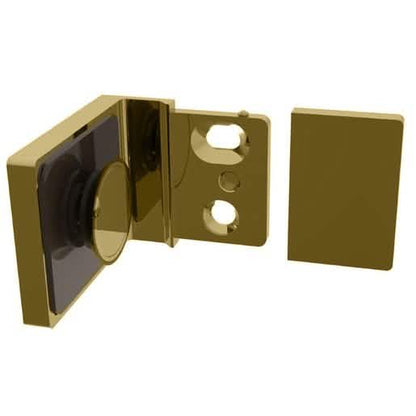 Satin Brass Lugano Wall Mount Bracket - Elegant Design for Secure Glass Installation