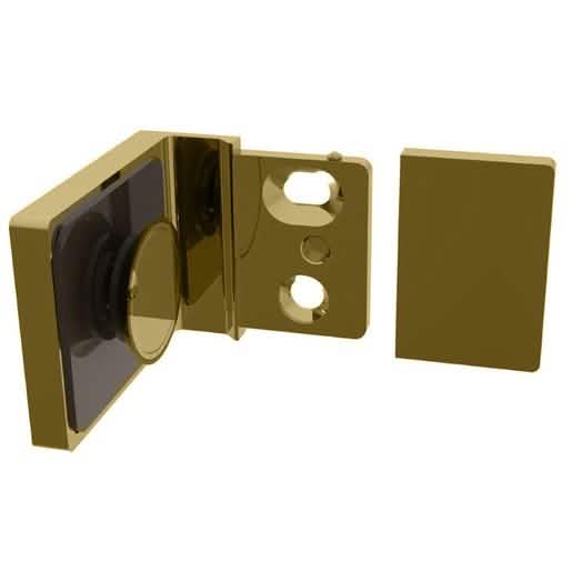 Satin Brass Lugano Wall Mount Bracket - Elegant Design for Secure Glass Installation