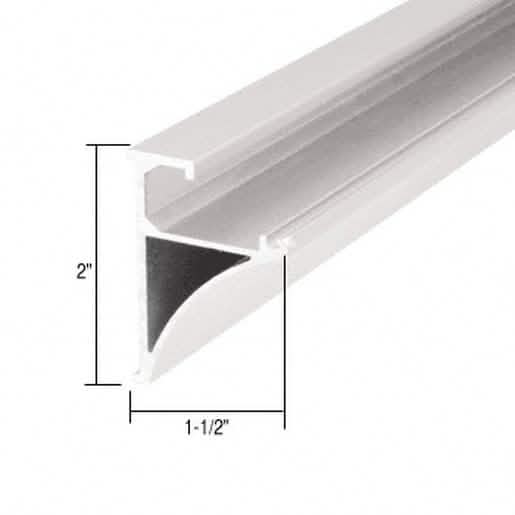 CRL White 96-Inch Aluminum Shelving Extrusion for 1/4-Inch Glass - Durable & Stylish