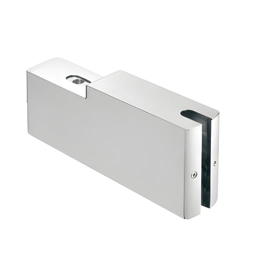 DR4SBS38AGP brushed stainless steel dry-glaze top patch gate rail, 9.5 in, for 3/8 in (10 mm) tempered glass