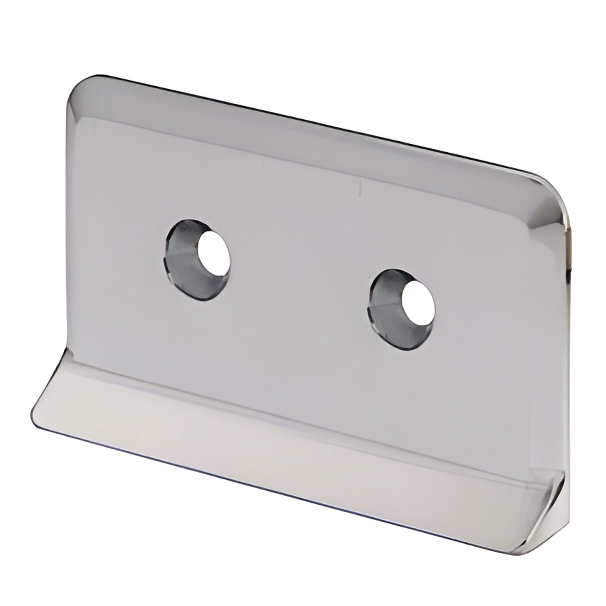 Prima hinge drip plate PPHWP1BN, brushed-nickel beveled cover with two mounting holes, wall-mount shower drip channel