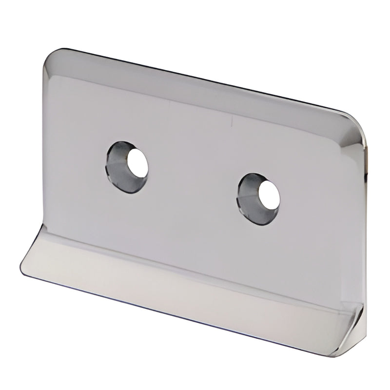 Prima hinge drip plate PPHWP1BN, brushed-nickel beveled cover with two mounting holes, wall-mount shower drip channel