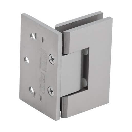 CRL Brushed Nickel Junior Geneva Hinge, Wall Mount Offset Back Plate, Elegant Design