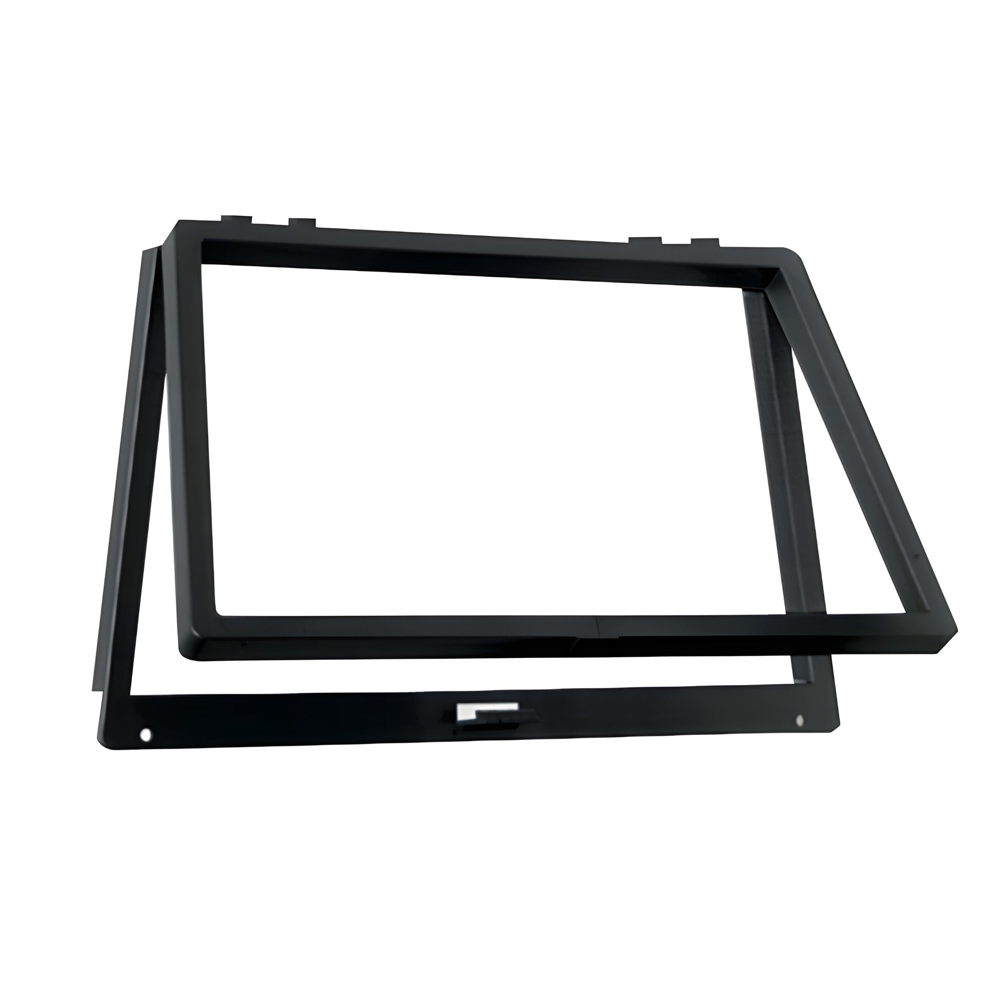 Black plastic screen wicket (SKU 828BL), 10-1/8 in 6-1/8 in rectangular access panel with snap-type latch