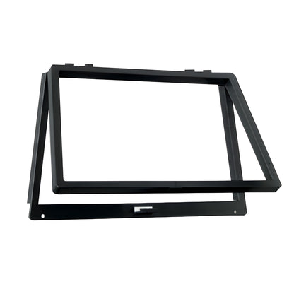 Black plastic screen wicket (SKU 828BL), 10-1/8 in 6-1/8 in rectangular access panel with snap-type latch