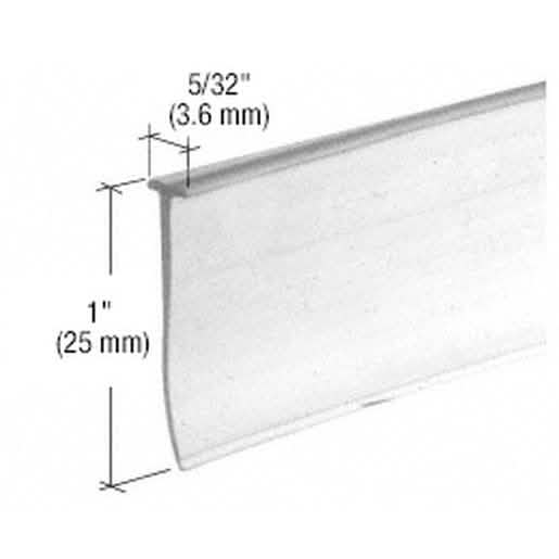 CRL Clear Shower Door Bottom 'T' Seal and Wipe - Durable, Leak-Proof Seal for Glass Doors