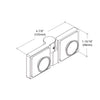 Lugano LUG180RSB satin brass concealed glass door hinge, square profile for 8-10mm tempered glass, left-hand