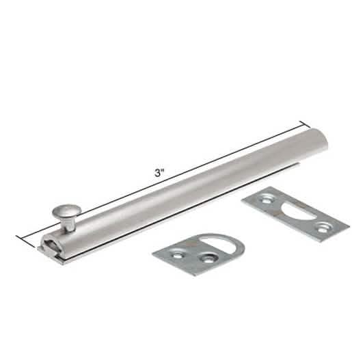 CRL Aluminum 3" Slide Bolt and Plates - Durable, Secure Locking Solution for Doors