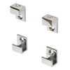 MC01CH chrome beveled mirror clips set of four (two top, two bottom) for 1/4" (6 mm) mirrors