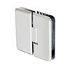 PET180CH polished chrome 180 glass-to-glass brass shower hinge, beveled, for 1/4-5/16 glass
