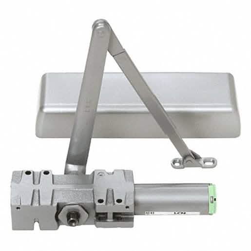 LCN Aluminum ANSI Grade 1 Door Closer, Size 1-6, Adjustable Spring Power, Surface Mount