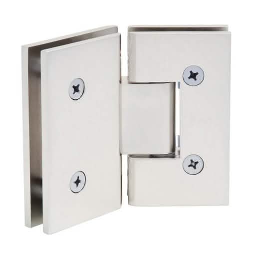 Satin Nickel Vienna 045 Series 135° Glass-to-Glass Hinge by CRL - sleek and durable design