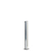 Brite anodized 12 in aluminum square end post with U-channel for 1/4 in glass; slim 1 1/8 in profile, mounted base