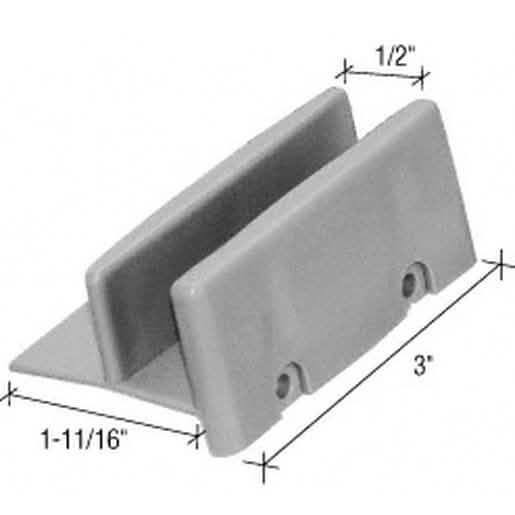 CRL 1-11/16" Wide Sliding Shower Door Bottom Guide for smooth, secure door operation.