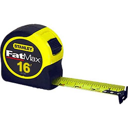 CRL 16' Stanley® FatMax™ Tape Rule, 1-1/4" Wide - Durable, Accurate Measuring Tool