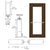 CRL-U.S. Aluminum 850 Black Anodized Center Pivot Entry Door