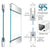 CRL Polished Stainless Steel Type 1 SPS 4" Square Top/Bottom Rails