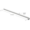 CRL Astral II solid aluminum push bar, clear anodized, 1" dia, 39" center-to-center, for single-acting doors.