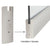 CRL 6" Brushed Stainless Square End Cap for Sidelite Rail Replacement