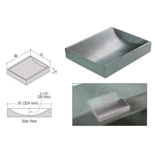 CRL Brushed Stainless Steel Counter Top Deal Tray: 16x10x2in, Durable & Sleek Design