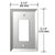 CRL Gray Designer Glass Mirror Plate - Decorative Wall/Vanity Mirror