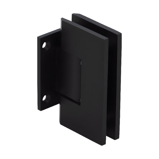 GEN0740RB oil-rubbed bronze Geneva wall-mount shower hinge for 8-12mm tempered glass, short back plate, solid brass.