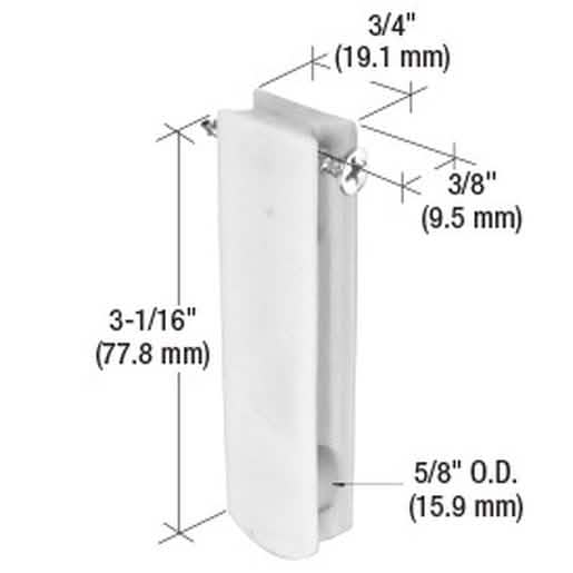CRL 5/8" Nylon Sliding Screen Door Roller for Weathershield Doors - Durable & Smooth Glide