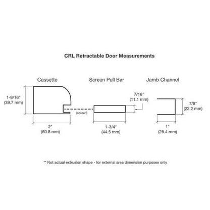 CRL White 84" Euro Retractable Screen Door Kit - Sleek, Modern & Durable Design