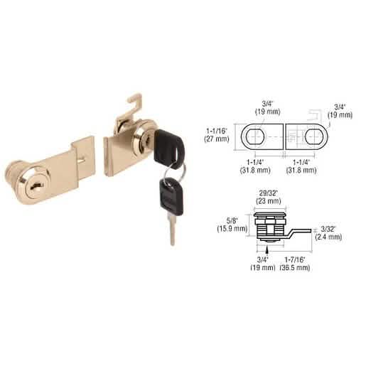 CRL Brass Lock for Double Swinging Glass Door - Secure, Durable, Elegant Design