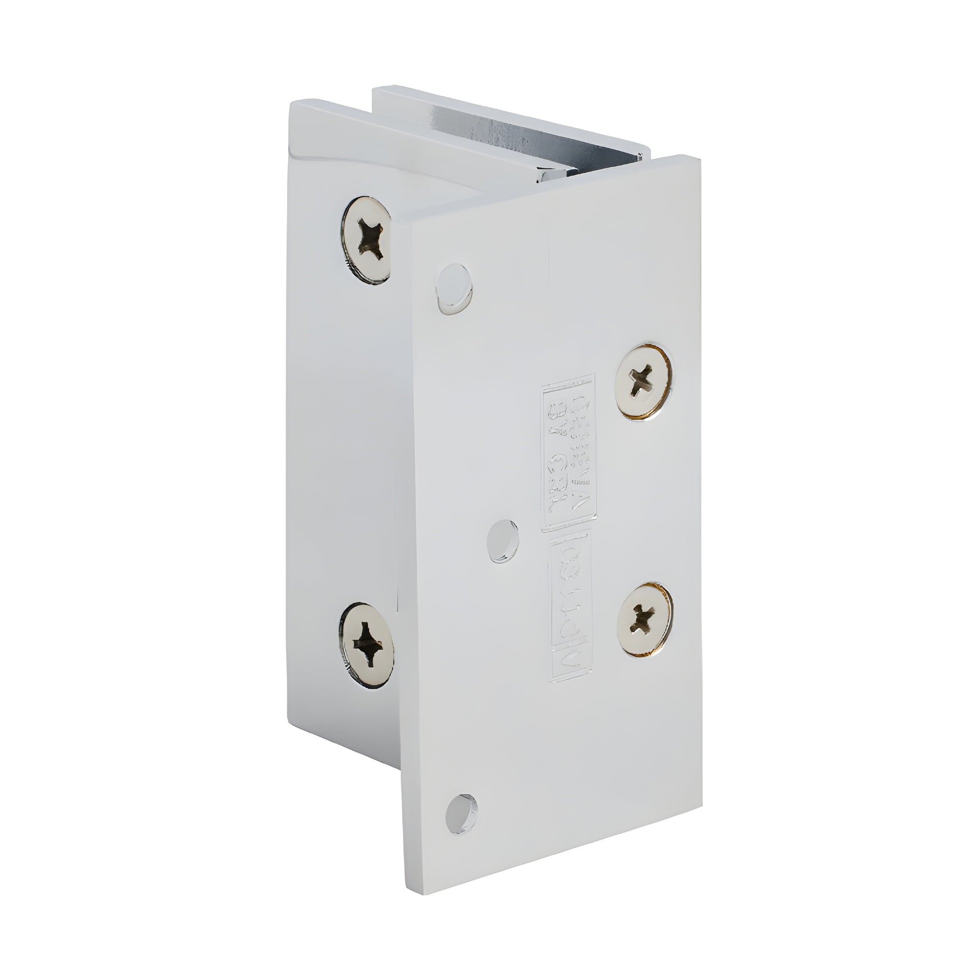 GEN344CH polished chrome adjustable brass shower hinge for 8-12mm glass, square edge, wall mount