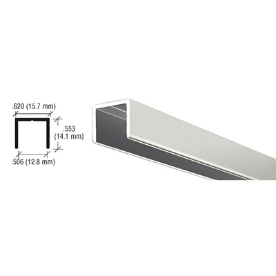 CRL Brite Anodized Aluminum 1/2" U-Channel for Glass Panels