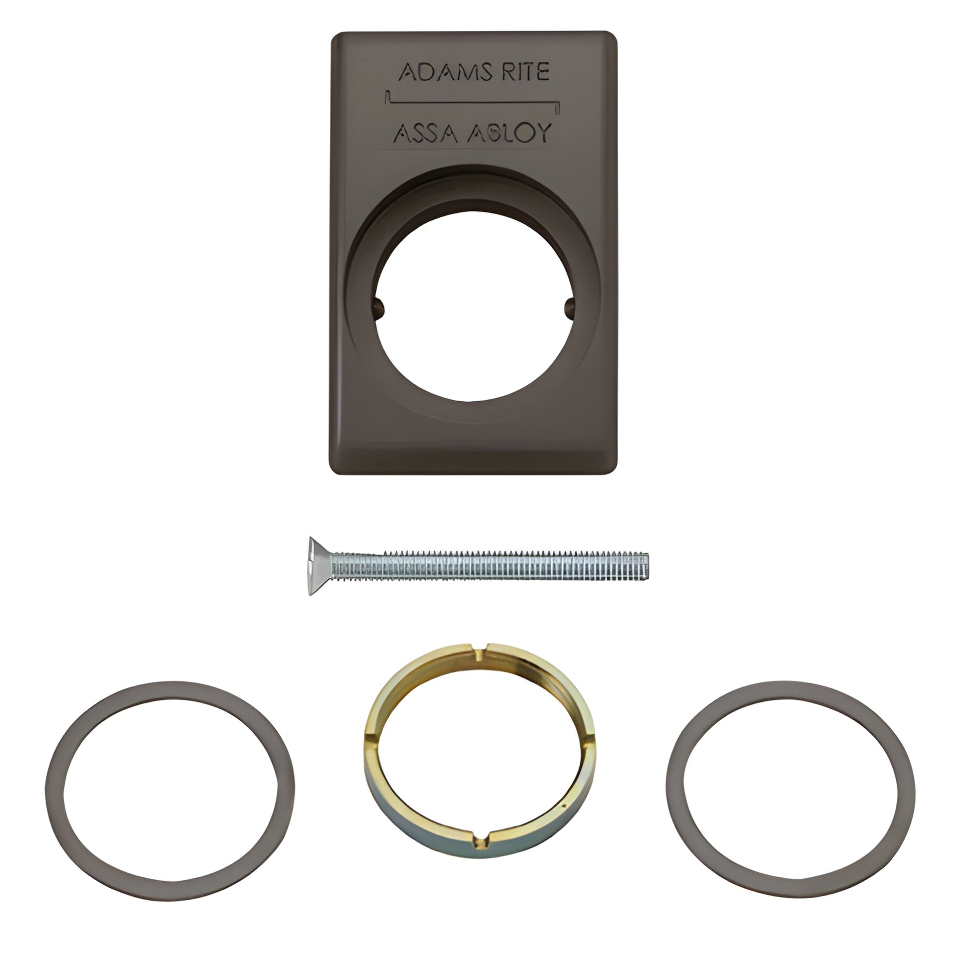Adams Rite bronze mortise cylinder mounting pad kit DH86522 with screw and retaining rings for 8600 series