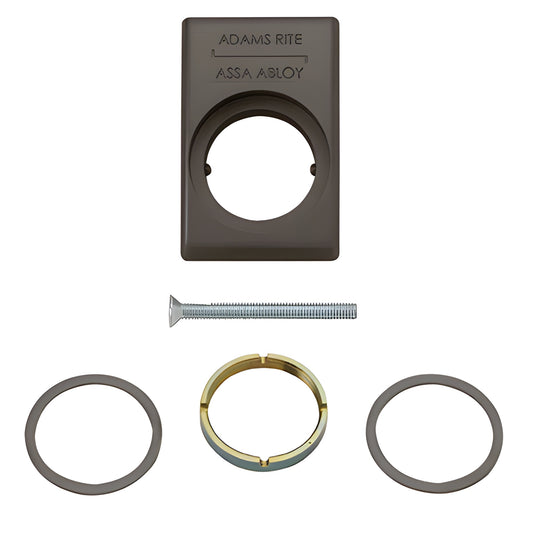 Adams Rite bronze mortise cylinder mounting pad kit DH86522 with screw and retaining rings for 8600 series